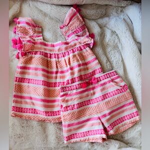 Pink and White Striped Outfit